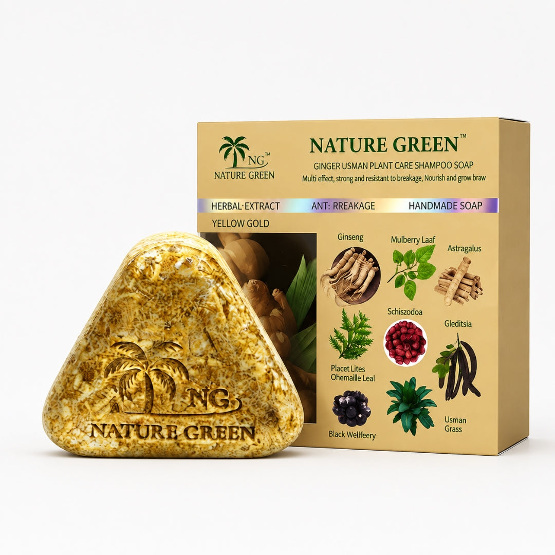 Yellow Gold Herbal Hair Soap cleansing bar for hair and scalp care