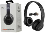 P47 Wireless Headphones | Bluetooth Foldable Headset | Stereo Sound | FM Radio & TF Card Support | Built-in Microphone