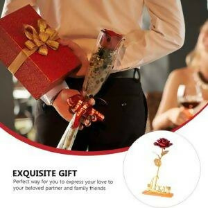 Gift Ramazan Greeting Mother’s Day Gift Flower Gold Dipped Rose