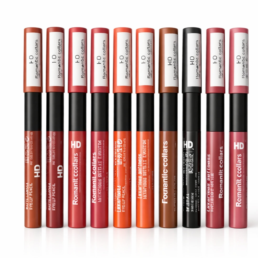 Rich nude shades provide smooth and defined lip color.