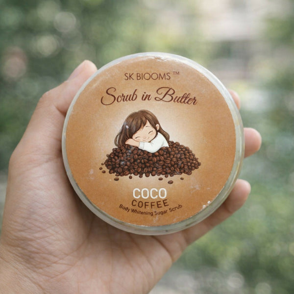 Blooms Coco Coffee Scrub Butter | 2-in-1 Body Sugar Scrub & Moisturizer