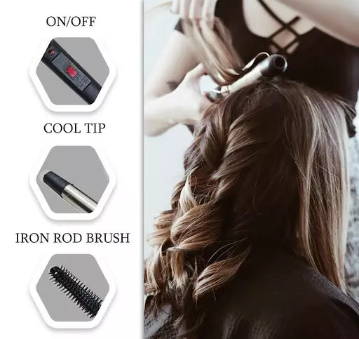 Hair Curling Iron Ceramic Coated Barrel for Smooth Curls and Waves