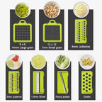 16-in-1 Multifunctional Vegetable & Fruit Slicer with Basket