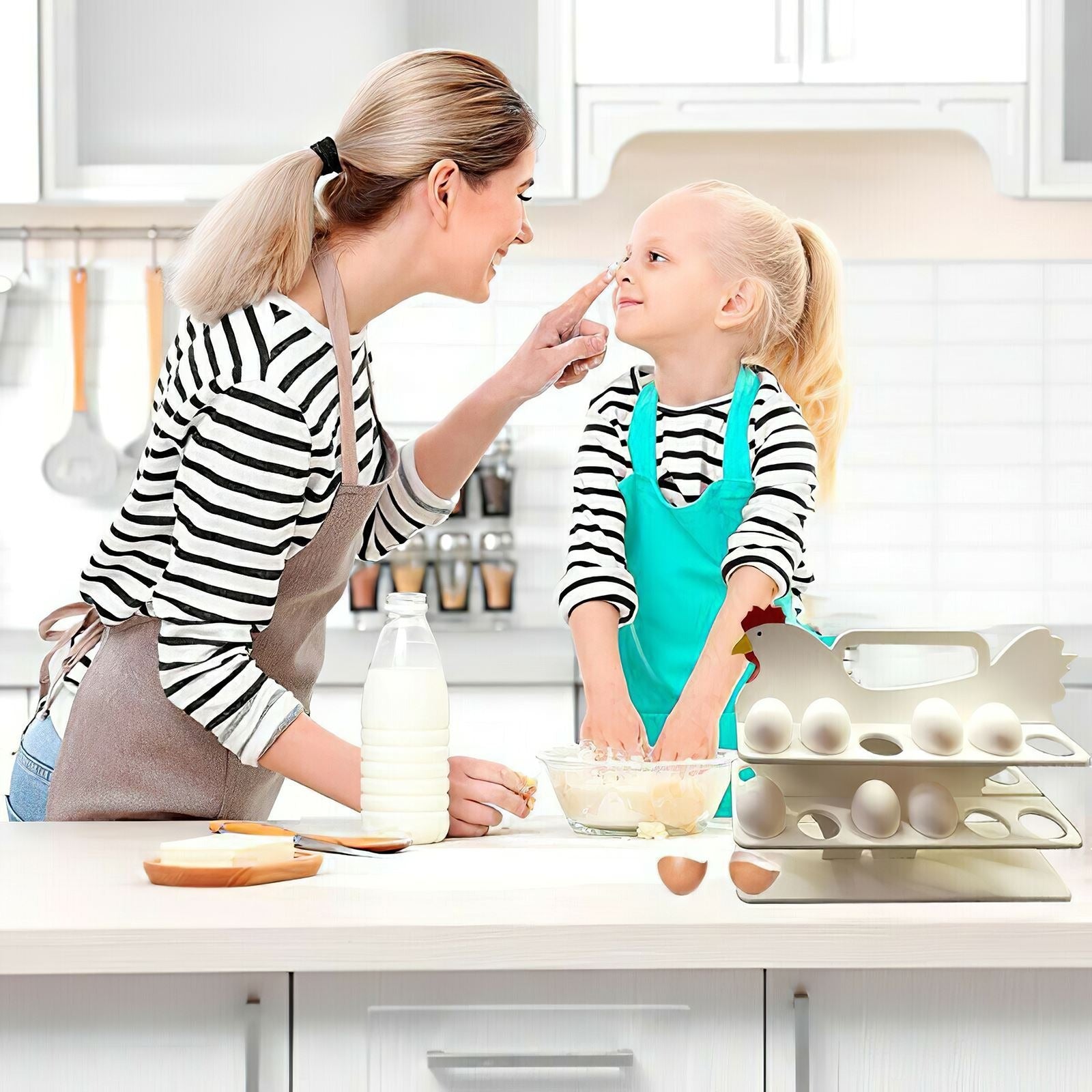 Chicky Spiral Egg Holder Organizer Tray