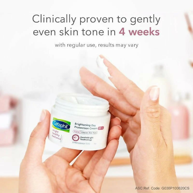 Cetaphil Brightening Day Protection Cream | SPF 15 | 50g | Made in France | Dark Spot & Even Tone Care