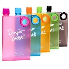 Ultra Slim Notebook Style Water Bottle – 1 Pc (Random Color)