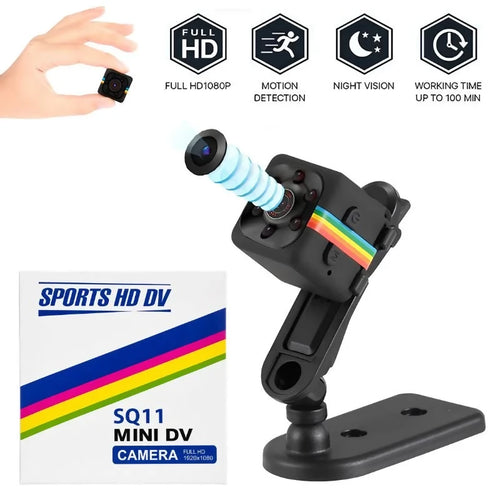 SQ11 Mini Camera HD 1080P | Night Vision Motion Detection DVR Camcorder