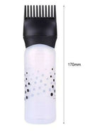 Hair Oil Comb Applicator Bottle with Graduated Scale – Professional Hair Coloring, Oiling & Scalp Treatment Tool ~ Random Color (1Pc)