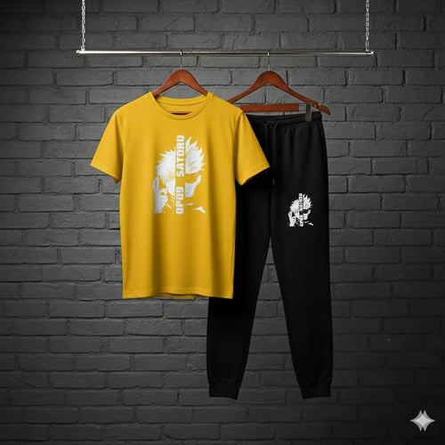 High-Quality Black Track Suit Cartoon Anime Streetwear – Gojo Satoru Edition Large