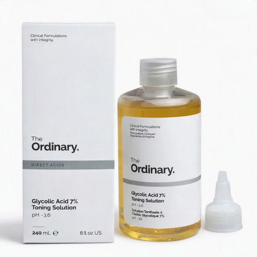 The Ordinary Glycolic Acid 7% Toning Solution | Exfoliating Brightening Face & Body Toner - 240ml