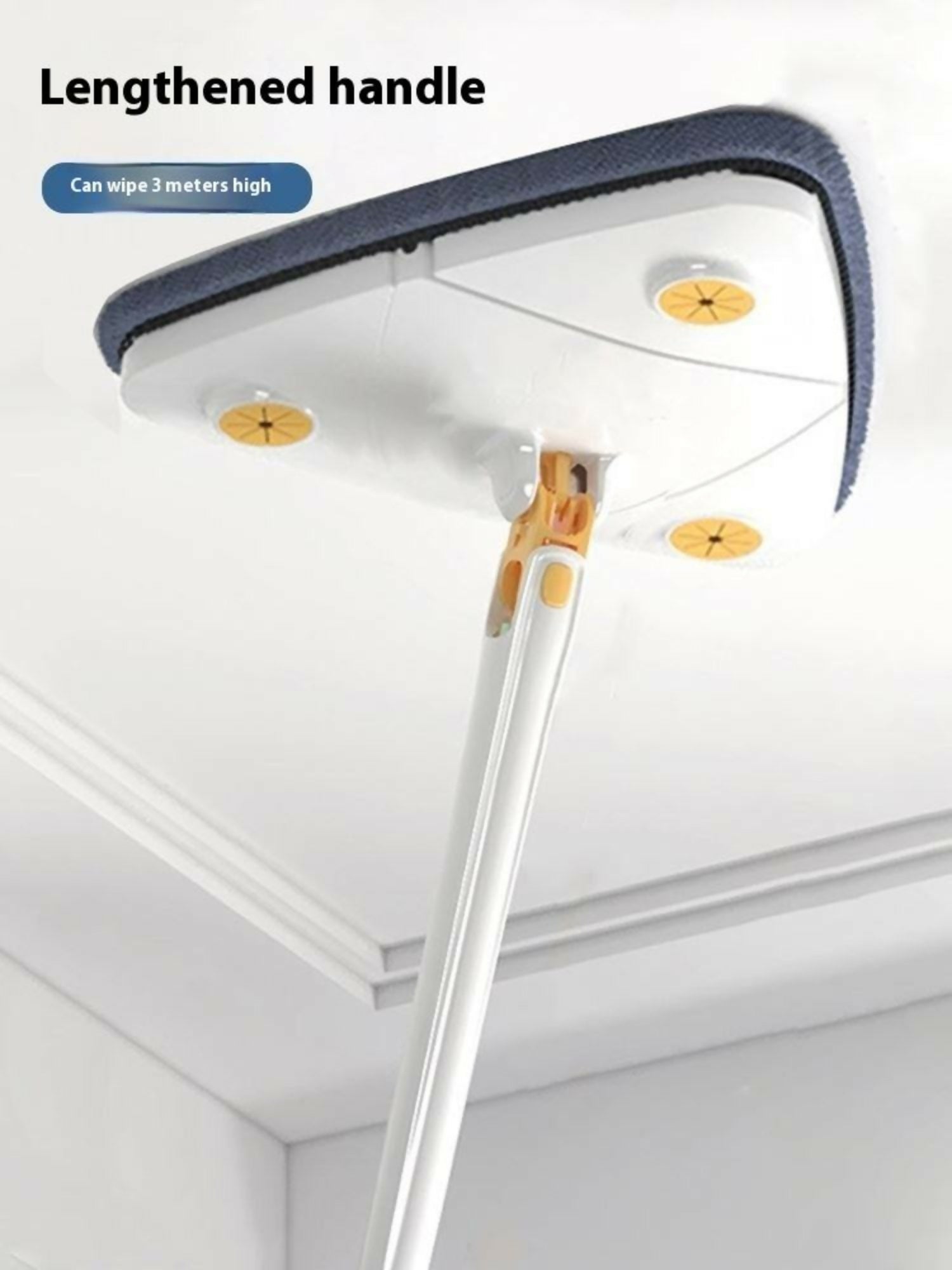 Royal’s Triangle Shaped Microfiber Mop –Self-Wringing Floor Dust Mop