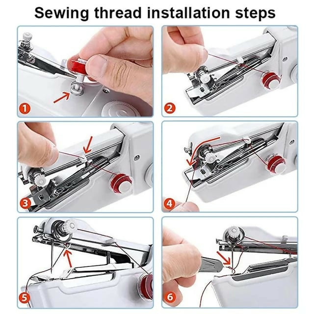 Handy Stitch Portable Mini Sewing Machine – The Cordless Handheld Sewing Machine for Quick Repairs, Travel & Beginners