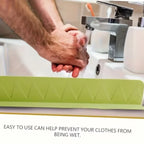 Large Size Silicone Sink Splash Guard Set | Non-Slip Water Barrier with Strong Suction Cups for Kitchen & Bathroom Use
