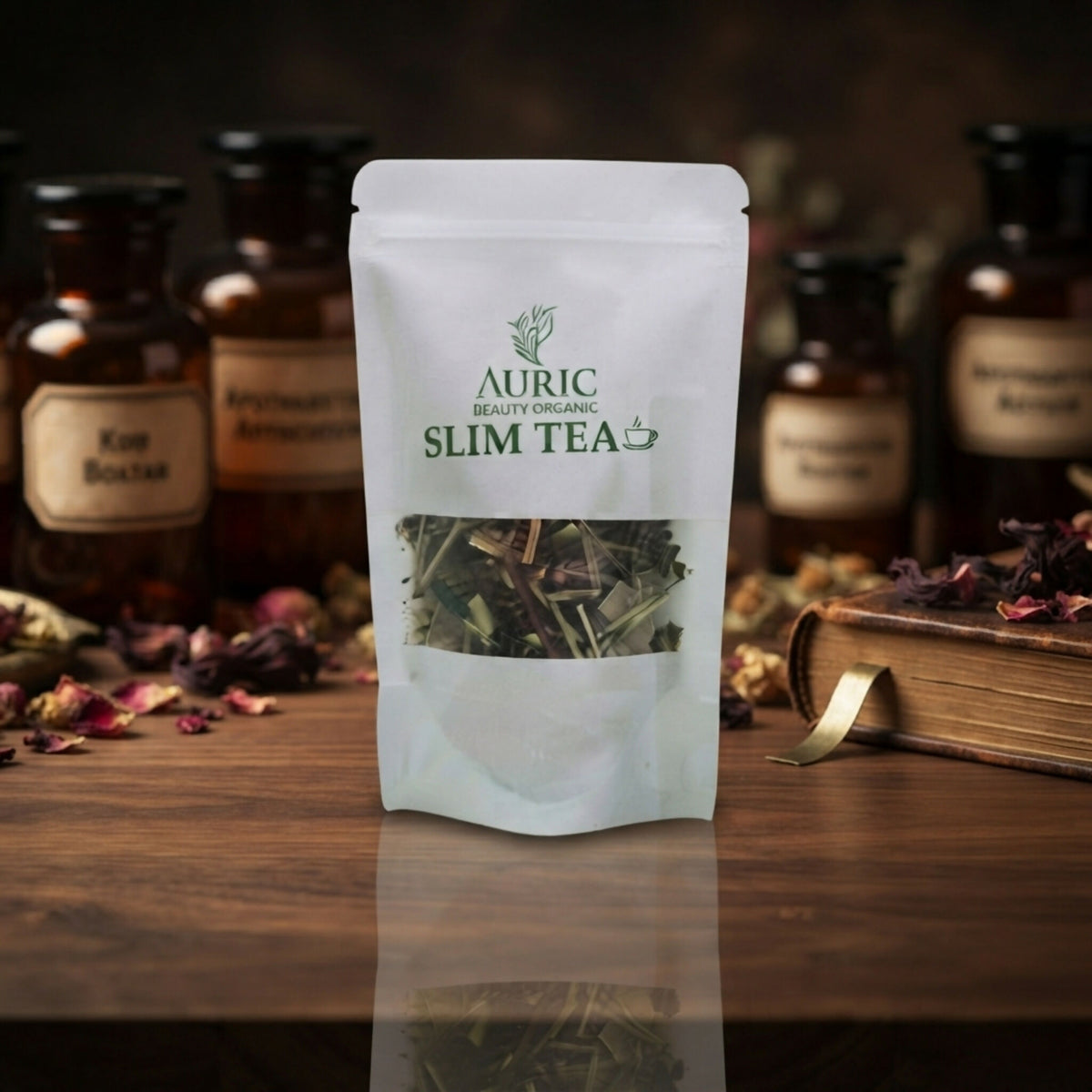 Auric Beauty Organic Slim Tea – Herbal Wellness & Weight Management Infusion - 100gm