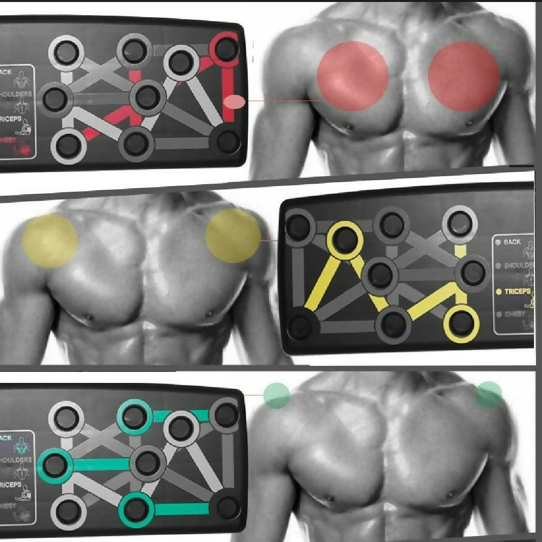 9 IN 1 Push Up Rack Board System Compraehensive Fitness Exercise Workout Pushup Stands