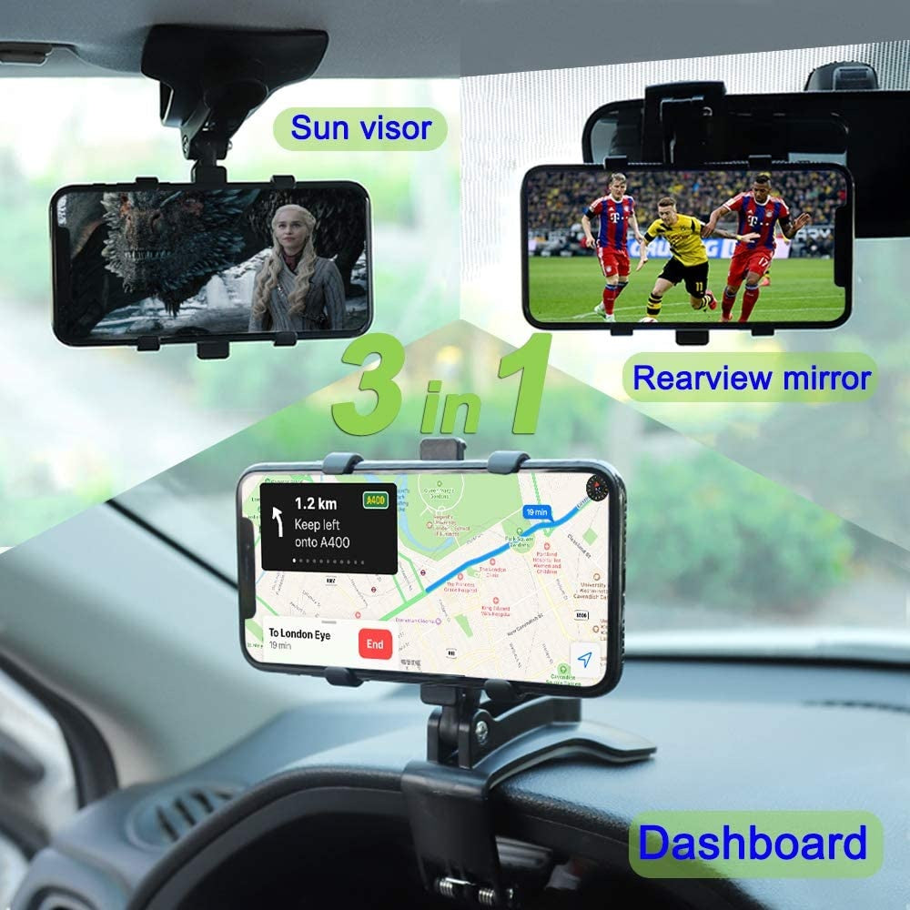 CAR Smart Phone Holder, Rotateable Strong Grip Mobile Holder for Cars
