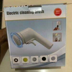 Electric Cleaning Brush With Multiple Attachments For Efficient Home Cleaning – 360° Rotating Scrubber With Sponge, Brush, And Steel Wool Heads