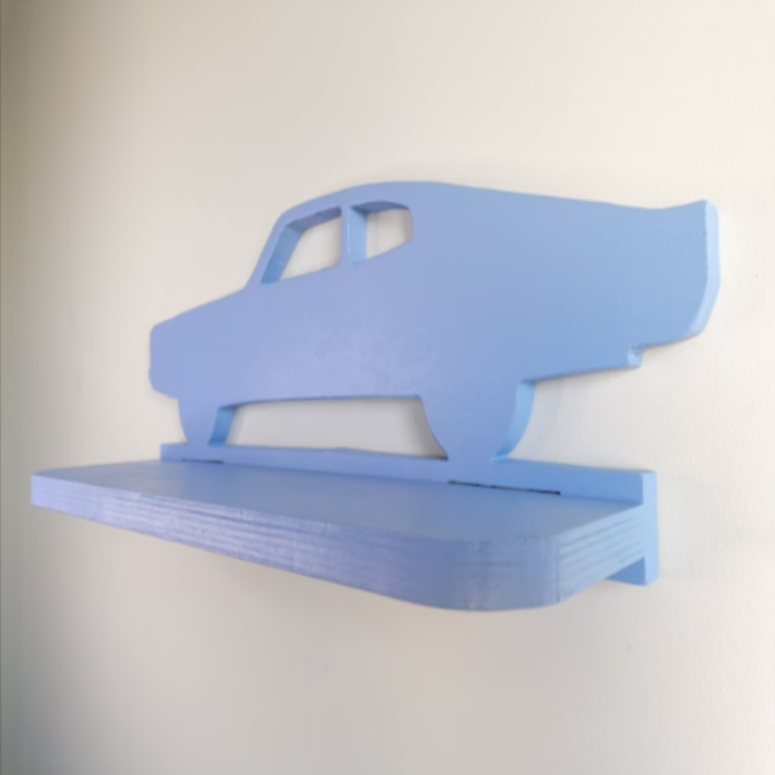 Mustang Car Boys Kids Bedroom Floating Organizer Shelve Decor