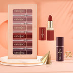 6 Pcs High Pigmented Lipstick Set – Cream Formula, Matte Texture, Shades of Red &amp; Pink, Long Lasting