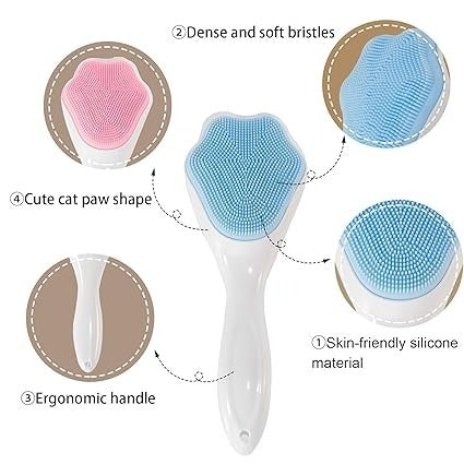 Silicone Face Scrubber Exfoliating Brush Manual Cleansing Tool