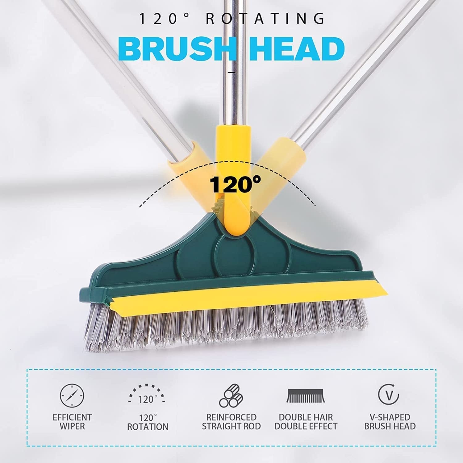 Floor Cleaning Brush, Multipurpose Bathroom Tile and Floor Scrubber Brush