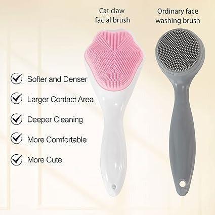 Silicone Face Scrubber Exfoliating Brush Manual Cleansing Tool