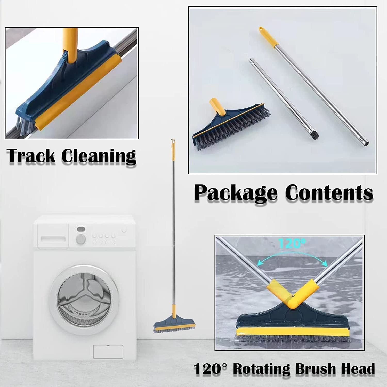 Floor Cleaning Brush, Multipurpose Bathroom Tile and Floor Scrubber Brush