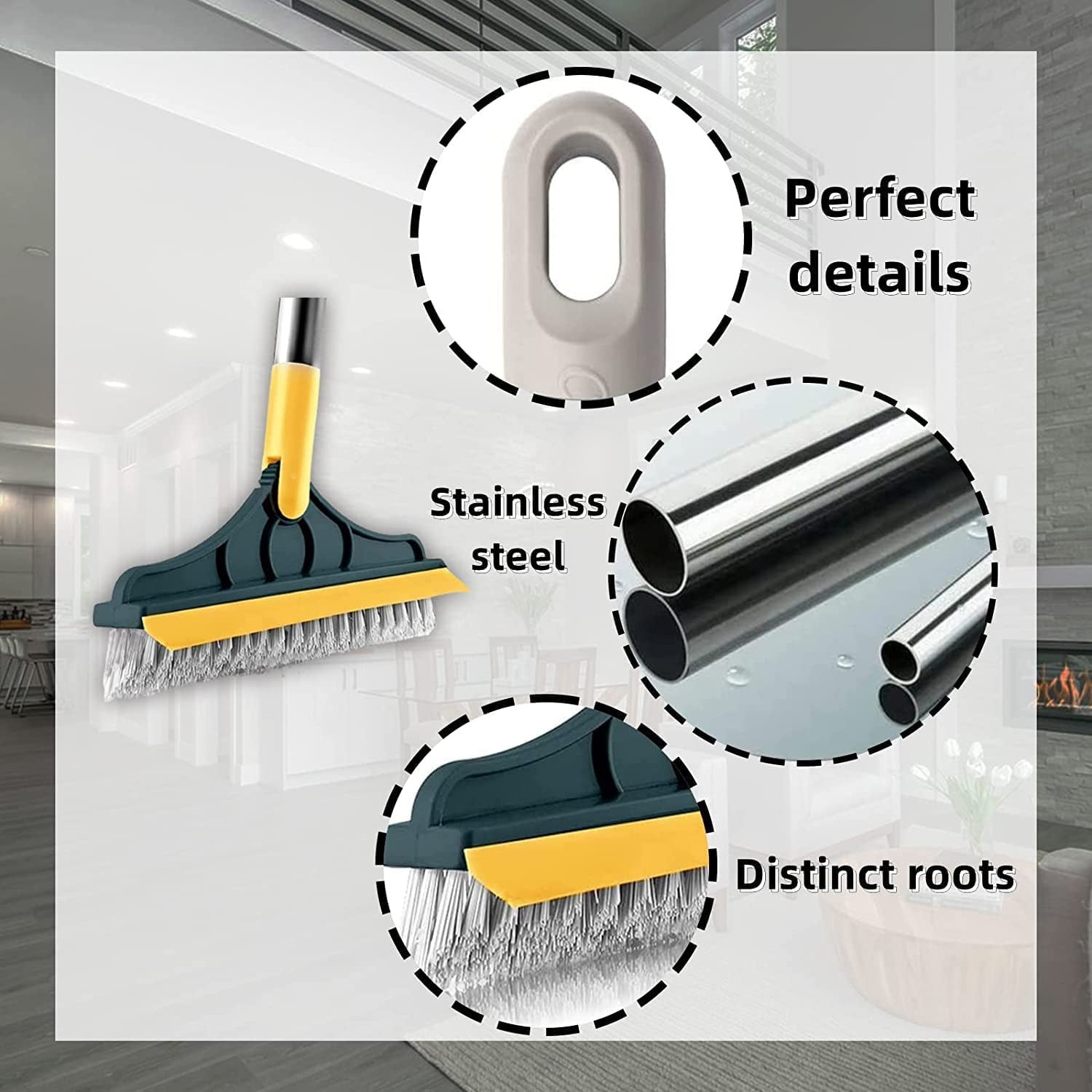 Floor Cleaning Brush, Multipurpose Bathroom Tile and Floor Scrubber Brush