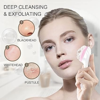 Silicone Face Scrubber Exfoliating Brush Manual Cleansing Tool