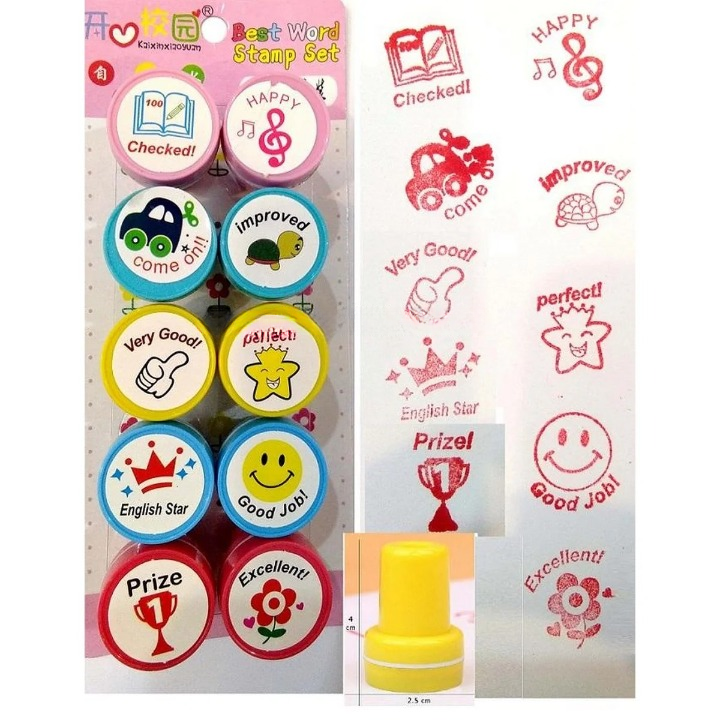 Appreciation Stamps,  Kids Stamp Set for Motivation