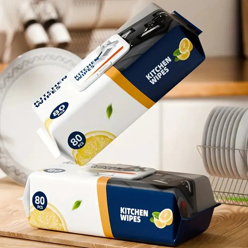 Kitchen Wipes, Multipurpose Cleaning Wipes for Home and Kitchen Use