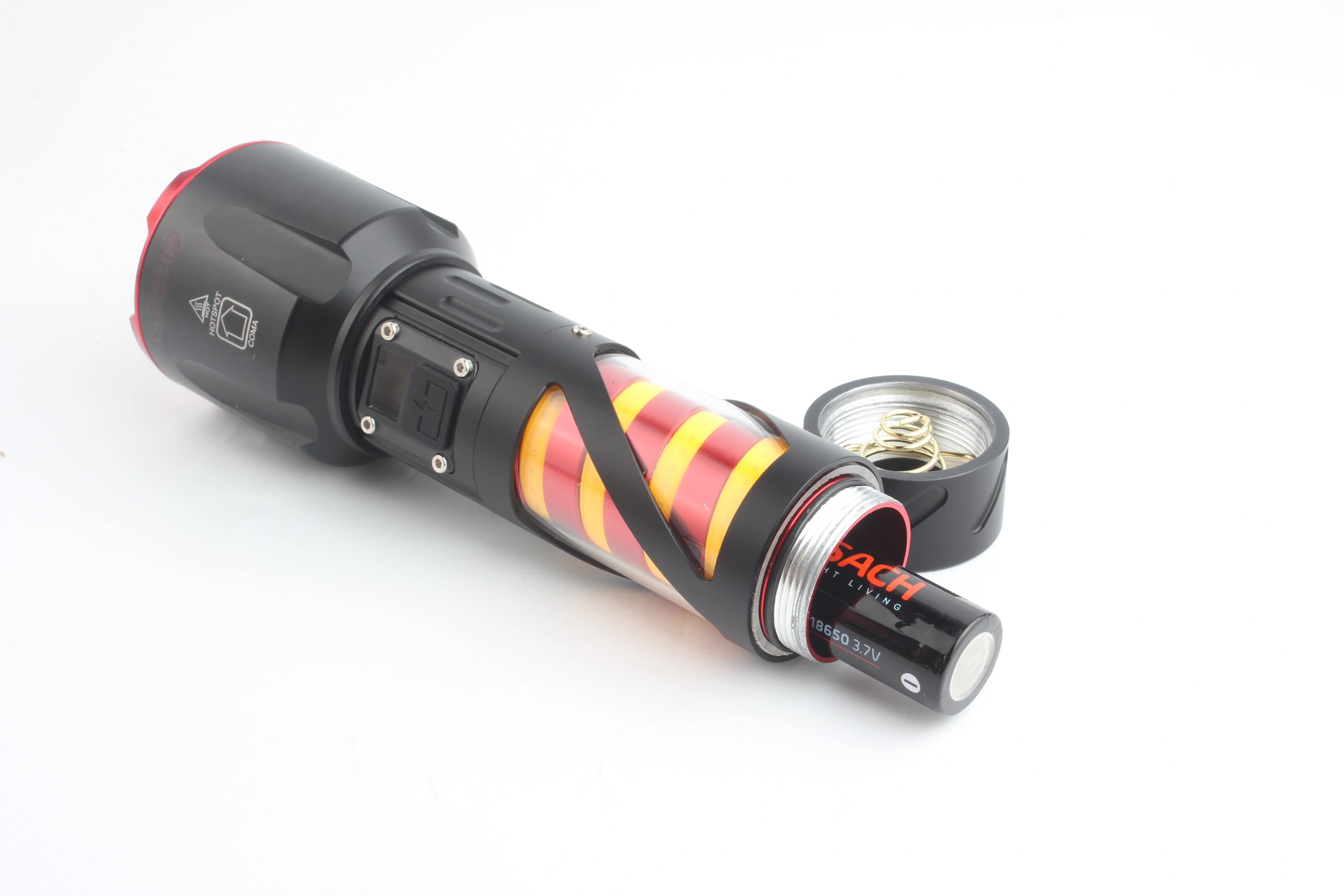 Rechargeable LED Torch with Type C Charging and Battery Display