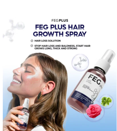 FEG PLUS Hair &amp; Beard Growth Serum Spray 50ml | 22% Seaweed Extract, Rosemary, Redensyl, Anagain &amp; 5% Minoxidil | Anti Hair Loss, Regrowth Treatment