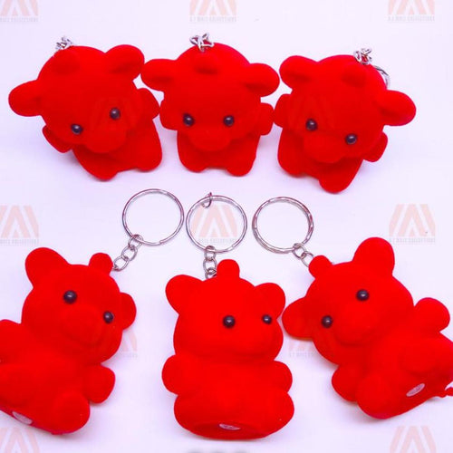 01 PCs Cute Key Chain Teddy Cherry | Small Red Bear Key Chain | Teddy Bear Key-Chain For Girls - Red Color Teddy Bear Keychain