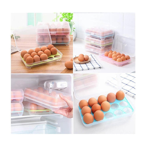 15-Grid Egg Storage Container BPA with Lockable Lid