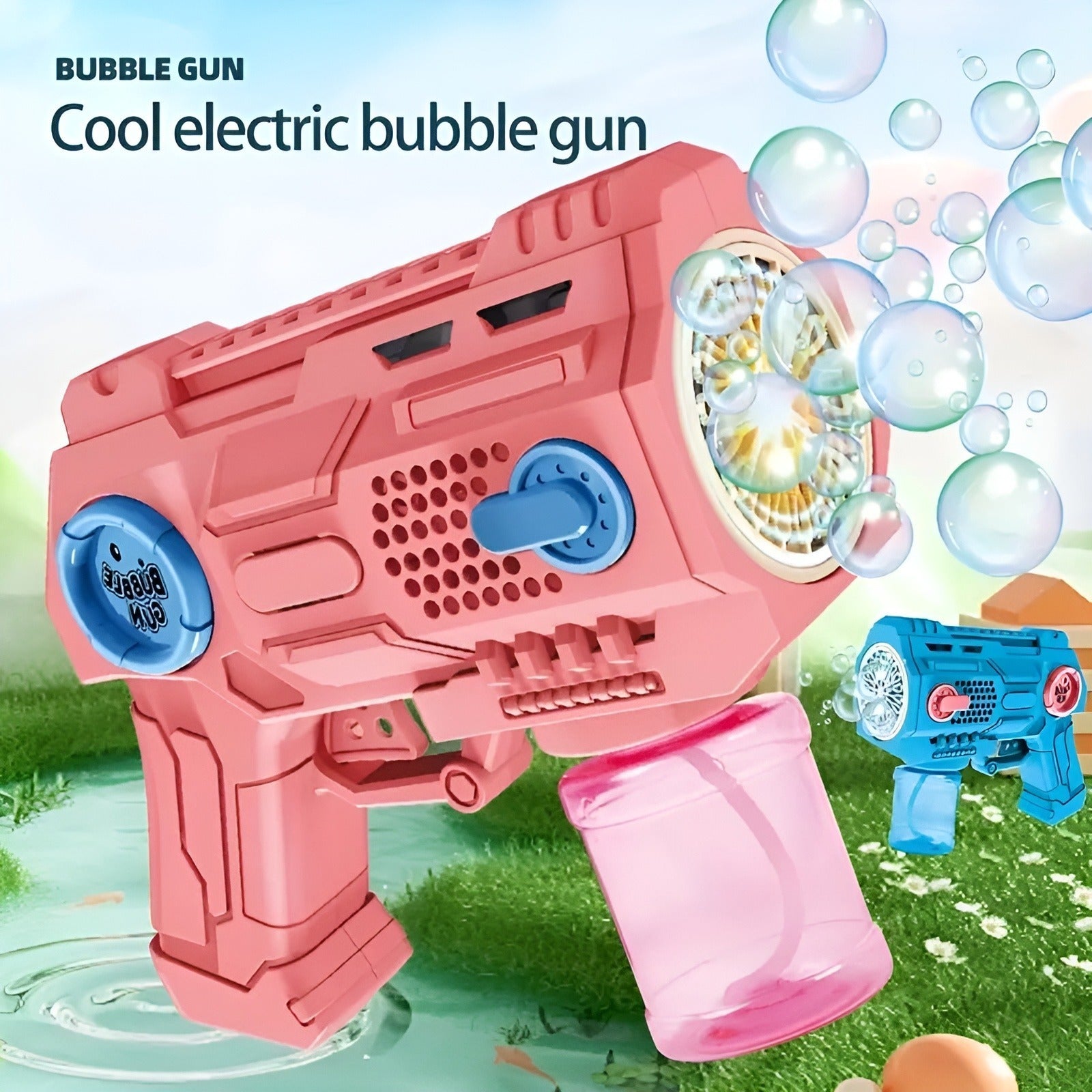 Multi Nozzle Automatic Bubble Maker with Lights and Music