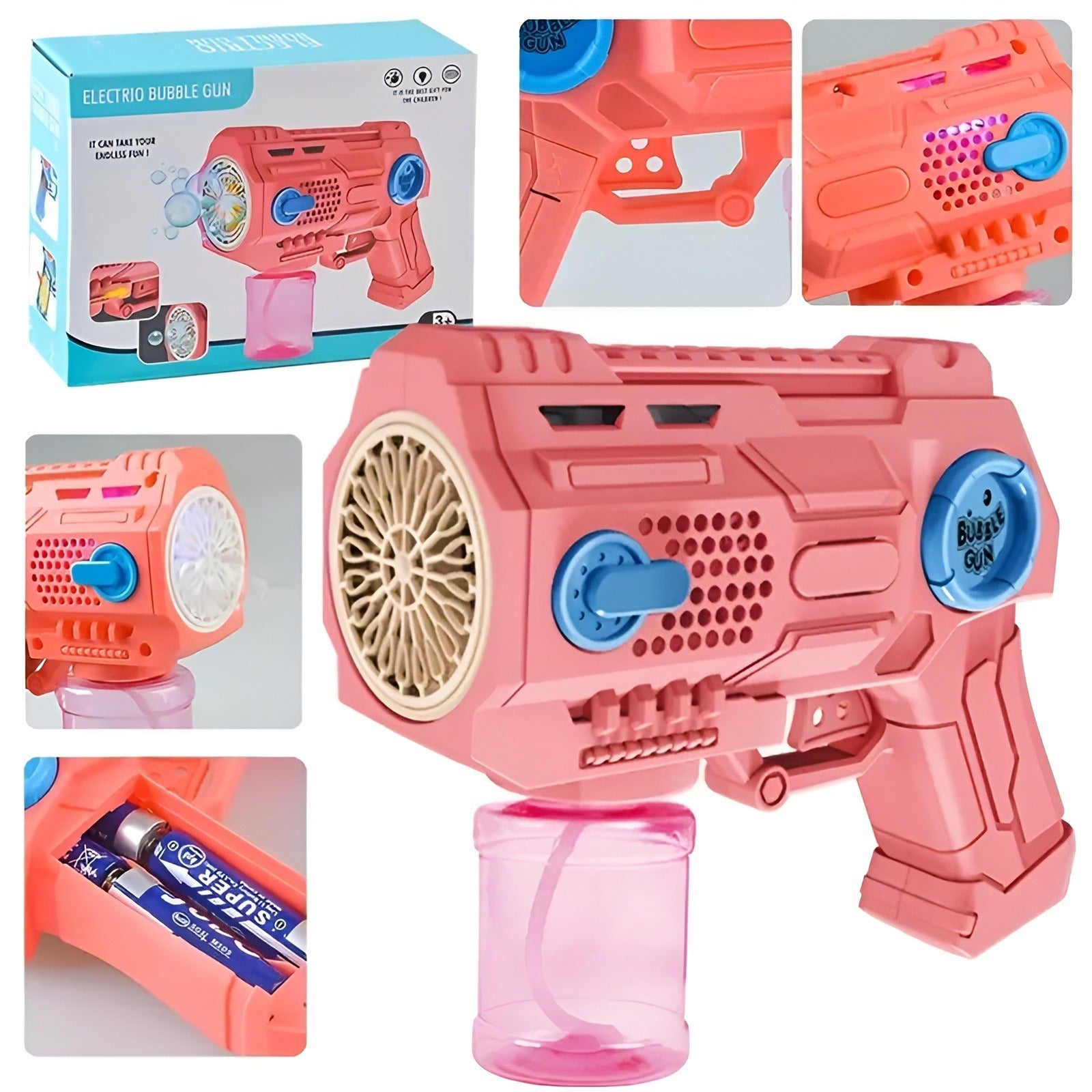Multi Nozzle Automatic Bubble Maker with Lights and Music