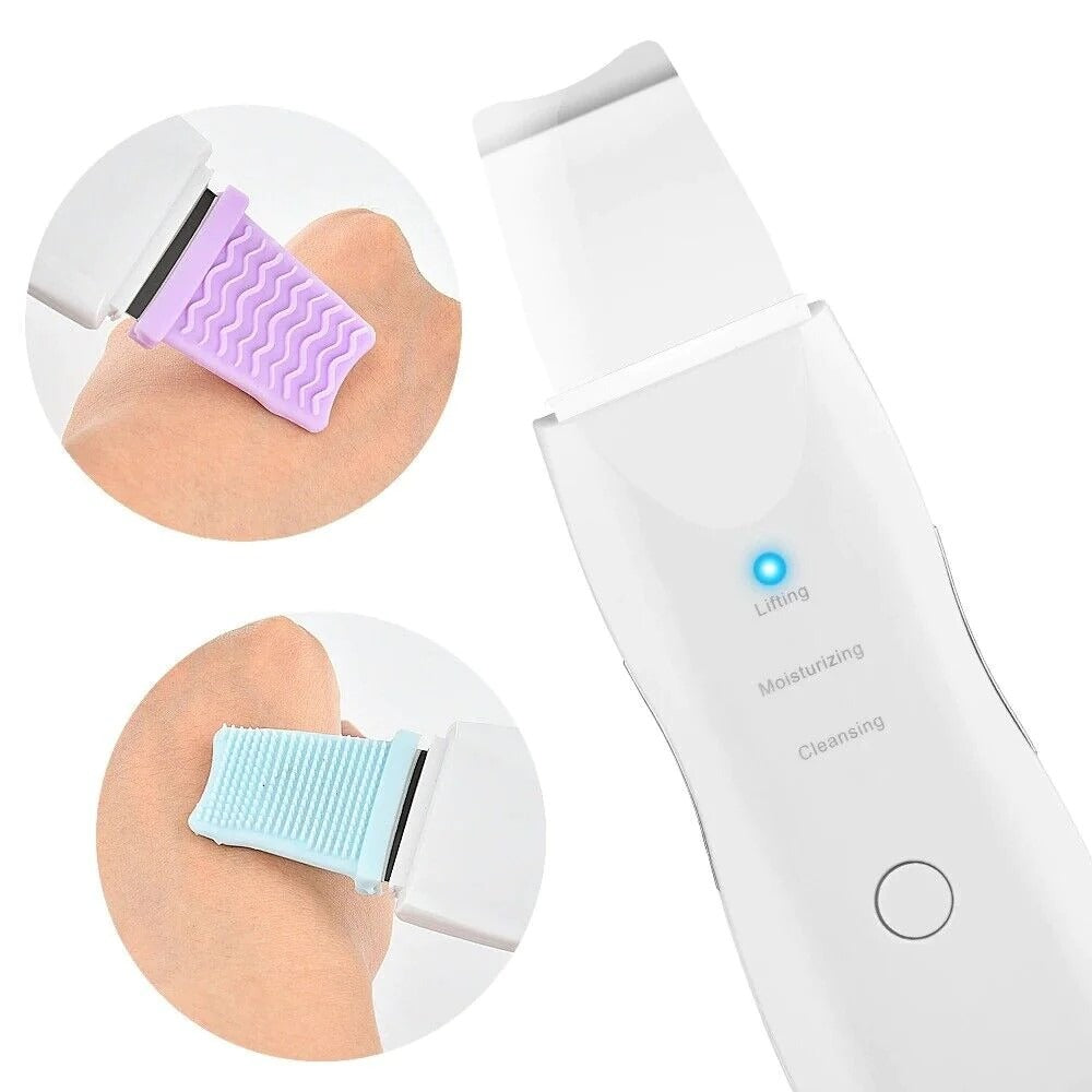 Rechargeable Ultrasonic Skin Scrubber, Facial Exfoliation Device