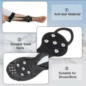 5 Studs Anti Skid Ice Snow Camping Walking Shoes Winter Safety Boots