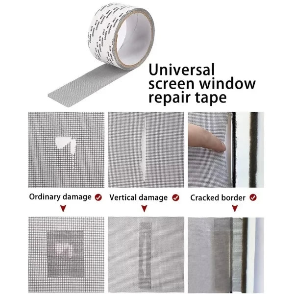 Mesh Roll Tape | Self-Adhesive Window Screen Repair Patch | 3M Anti-Insect Fiberglass