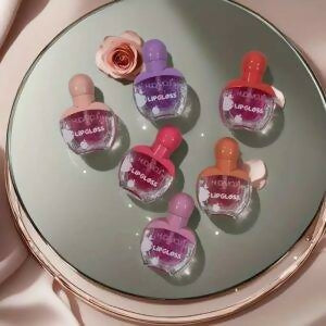 Huda Moji High Pigmented Lip Oil Set – Shades of Pink Gloss Collection ~ Pack