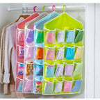 16-Pocket Multifunction Hanging Storage Bag | Door & Wall Mounted Closet Organizer | Random Colour