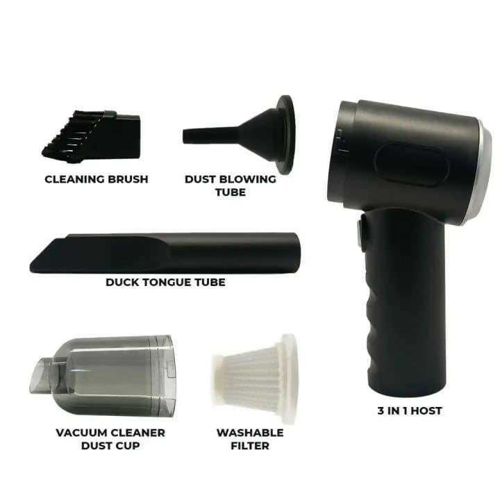 High Power Suction, Air Pump & Duster for Home, Car & Laptop