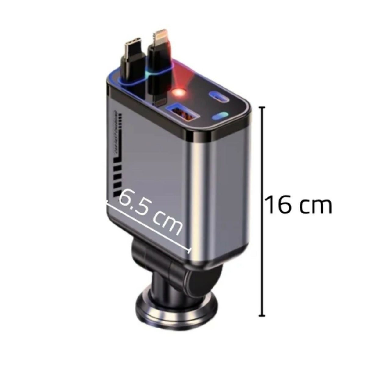 4-in-1 Multi-Functional Car Charger Fast Charging with Star Light | Durable Car Charger