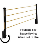 Cloth Drying Stand (24 Inches) with Free Rope Foldable Wall Mounted Heavy Duty Cloth Dryer for Laundry