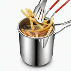 Deep Frying Pot with Strainer Basket