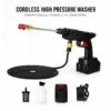 Automatic Cordless Car Wash Spray Gun | 48V High Pressure Lithium Battery | Wireless Foam Jet Washer (Single Battery)