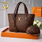 Women’s LV Print Handbag Set With Small Bag Stylish Leatherette Design
