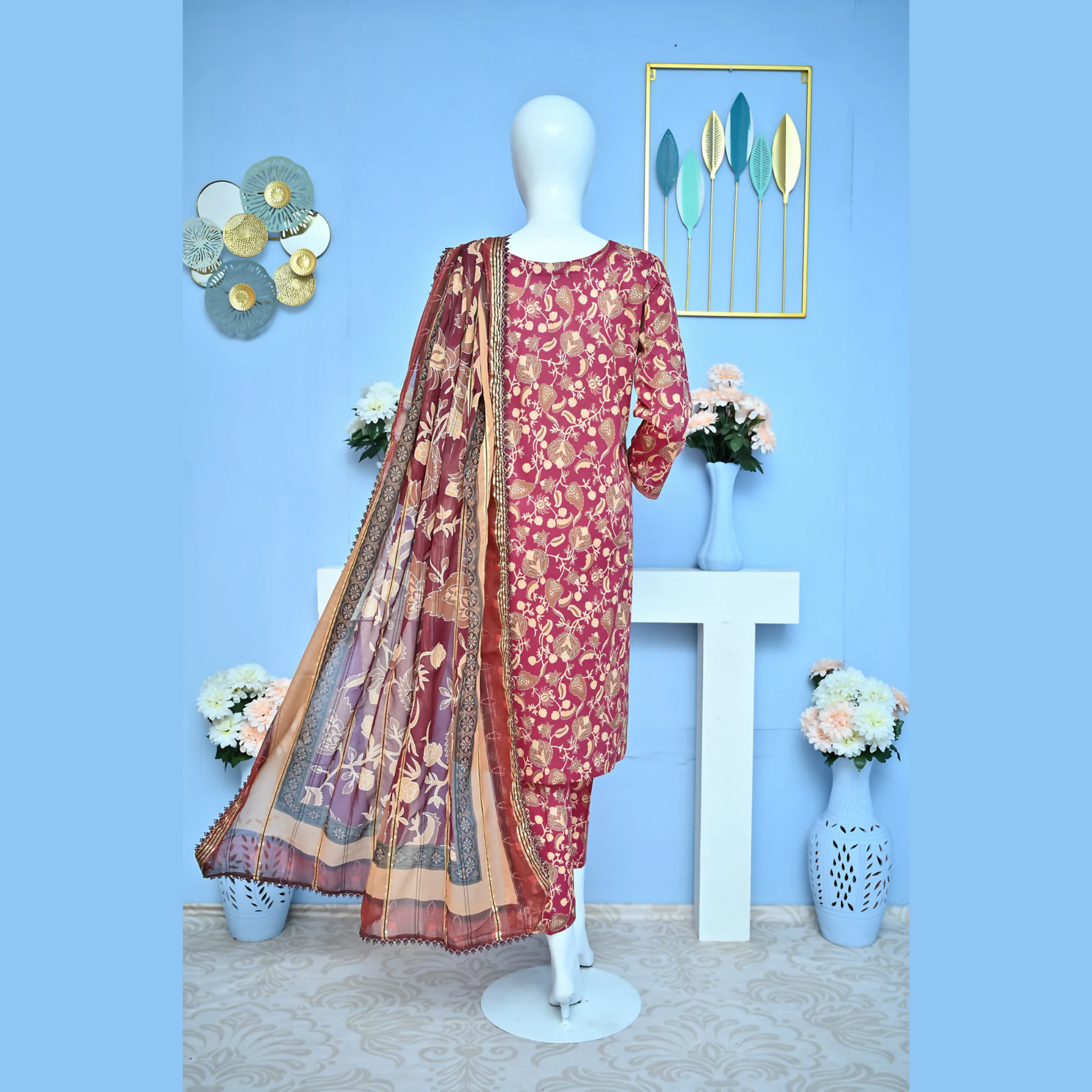 Stitched Suit, Pret 3 Piece & Printed Lawn, for Women