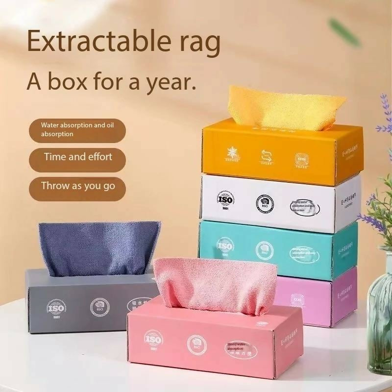 Microfiber Cleaning Cloth Pack Of 20 | Tissue Box Packing Microfiber Cleaning Towel Multi-Purpose Cloths for Kitchen, Car, Home & Professional Cleaning Use | Random Color